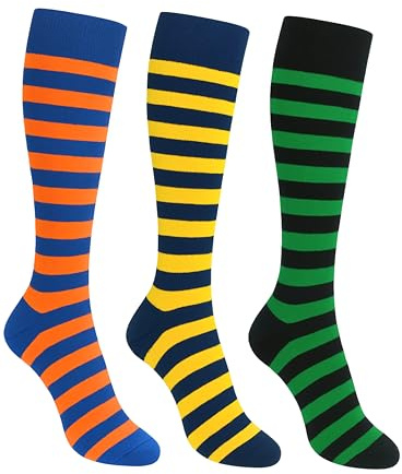 o-day Calze Filo Di Scozia Uomo Lunghe Fantasia – Calzini Uomo Divertenti Disegni Pois e Righe Colorate Made In Italy
