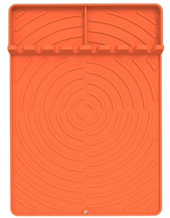 Yumneo Alfombrilla de silicona para utensilios | Alfombrilla de silicona antiadherente para barbacoa | Almohadillas de herramientas de parrilla resistentes para picnics, reuniones familiares, viajes