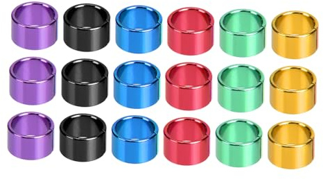 EPIGEIST 18 pcs Anneaux Aluminium Colorés pour Pattes Oiseaux Bagues Identification pour Pigeons Voyageurs Perroquets et Petits Volatiles Accessoires de Marquage et Couleur Aléatoire