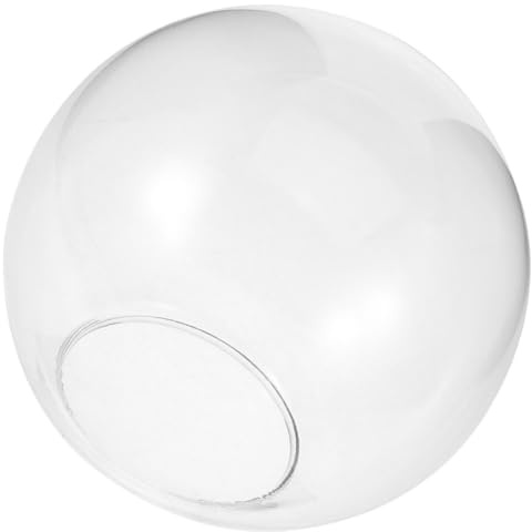 HOOWIFFY Paralume in Vetro a Globo Trasparente Ø150Mm per Lampada a Sospensione Copertura di Ricambio Bordo Arrotondato Paralume per Lampadario da Soffitto Adatto a Interni Moderni