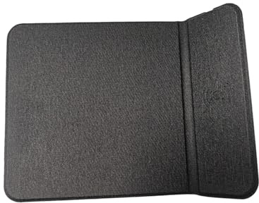 REITINGE Tappetino per mouse da 15 W per ricarica radio veloce, pieghevole, con LED intelligente in pelle PU