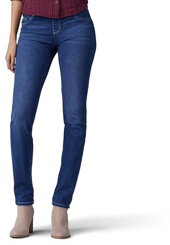 Lee Women's Sculpting Fit Slim Leg Pull On Jean, Expedition, 10 Short