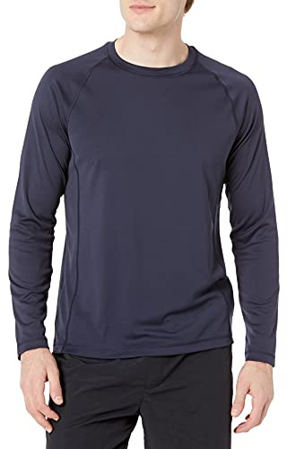Amazon Essentials Men's Long-Sleeve Quick-Dry UPF 50 Swim Tee, Dark Navy, Small