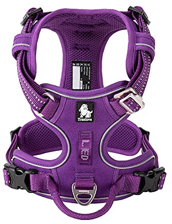 WINHYEPET Truelove No Pull hundsele, reflekterande hundsele för hundar, justerbar mjuk vadderad husdjursväst med enkelt handgrepp TLH56512