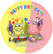 Für die Geburtstags Torte, Zuckerbild kompatibel mit: Spongebob, Essbares Foto für Torten, Fondant, Tortenaufleger Ø 20cm, 0038z
