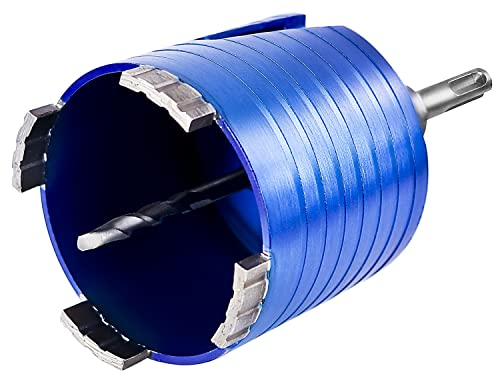 S&R Diamant-Bohrkrone 72 mm SDS-plus Dosensenker, Dosen-Bohrer für Beton, Vollziegel, Hohlziegel, Mauerwerk, Kalksandstein, Poroton und Naturstein, Trockenbohrkrone für Steckdosen