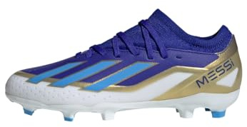 adidas Unisex Kinder X Crazyfast Messi League Firm Ground Boots, Lucid Blue / Blue Burst / Cloud White, 28 1/2 EU