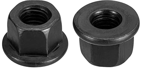 QUARKZMAN M10 Bride Hexagone Verrouillage Écrous, 2pcs Grade 10.9 carbone Acier Noir Oxydé Fini Hex Bride Écrous pour Machines