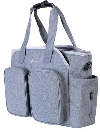 wickeltasche kinderwagen neugeborene groß mommy bagverstellbar schultergurt mama handtasche schnullertasche reisewindeltasche oxford stoff grau