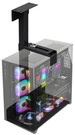 Acunny Support pour PC sous le bureau et sur le mur, support pour unité centrale sous le bureau, support de CPU pour boîtier d'ordinateur, réglable à 360 degrés