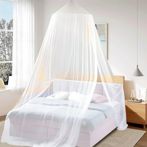 JWDMHSJ Moskitonetz Bett, 60x 250x1100 cm, Moskitonetz Bett Baldachin für Einzelbett Doppelbett, Reise mückennetz, Feinmaschiges Betthimmel Mückennetz, für Zuhause und Indoor Outdoor (C)