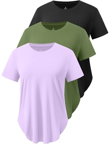 Star Vibe 3 Pack Womens Activewear Tshirts Womens Sports Gym Running Top Yoga Clothing Ladies Sports Top