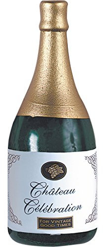 Amakando Pesa para Globos Champán - 226 g | Peso de Globos en Forma de Botella | Accesorio Balón Hinchable | Peso para Globos Helio