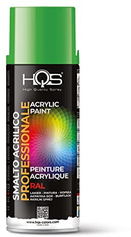 HQS Bombe de peinture acrylique, couleurs Ral (Ral 6018 - Vert jaune)