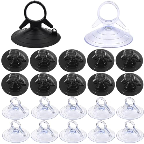 Gearmax 60 Pièces Ventouse Pare Soleil 45mm sans Crochets Ventouse Transparente Mini Ventouse pour Vitre, Salle de Bain Pare Brise Voiture Pare-Soleil