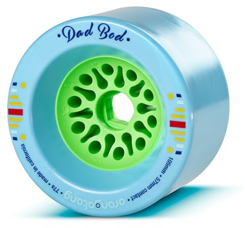 Orangatang Dad BOD 105 mm 77a Electric Longboard Skateboard Cruising Wheels (Blue, Set of 4)