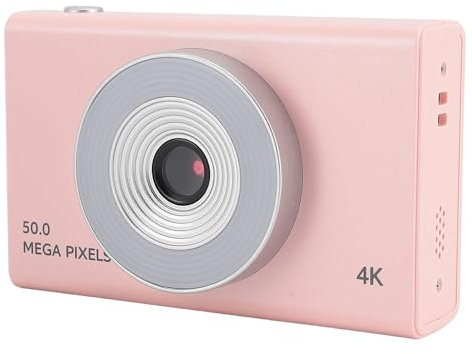 Digitalkamera, 4K HD Retro CCD-kamera för Studenter Tonåringar Pojkar Flickor, Kompakta Portabla Digitala Digitalkameror för små Pek och Skjut, 8X Zoom Anti Shake, Stöd 64 GB