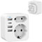 HANYEAL Adaptateur de voyage Afrique du Sud type M avec 4 ports USB 3,4 A pour Afrique du Sud, Mozambique, Bhoutan, Namibie, Botswana