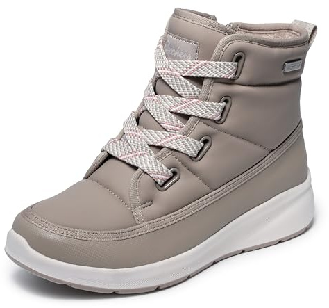 Skechers Women's Tahoe Snow Boot, Taupe, 4 UK