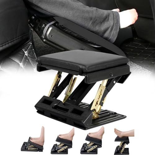 Repose-Pieds De Bureau, Repose Pieds RéGlable Repose-Pieds Ergonomique Repose Pieds De Bureau Amovible Avec Massage Et Coussin De SièGe Doux Pour Voiture Bureau Maison Voyage (Noir)