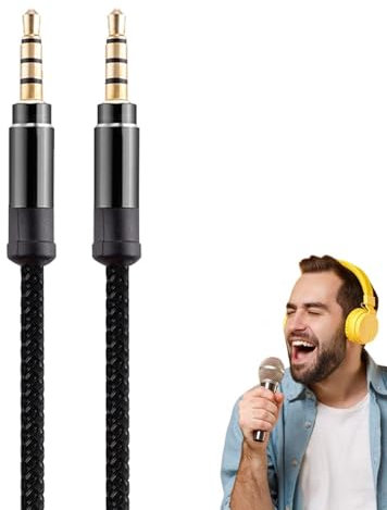 3.5mm Audio Cable - Strong Auxiliary Cable, Flexible Nylon Braideds Stereo Lines | Long 1.5m 3 m Jack to Jack Cord, Durabble Male Plug Ends for Headphone Car Stereo Audio Playback Devices