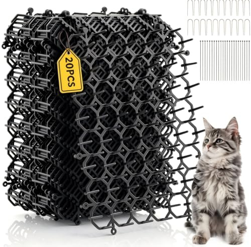 JIZZU 20 stycken 15 x 20 cm nätnät mot katter, säkerhet plast