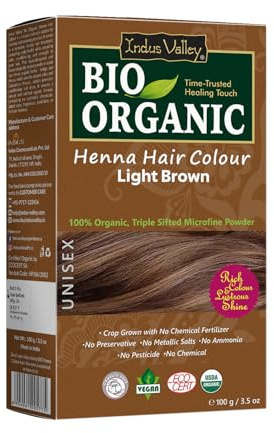 Indus Valley Light Brown Henna Hair Color-100% Pure & Natural