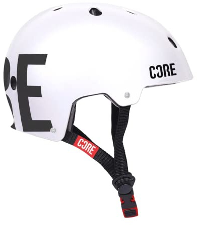 CORE Protection Street Helmet Skate/BMX/Cykel/MTB/Roller Derby/Scooter - Vit/Svart, L/XL