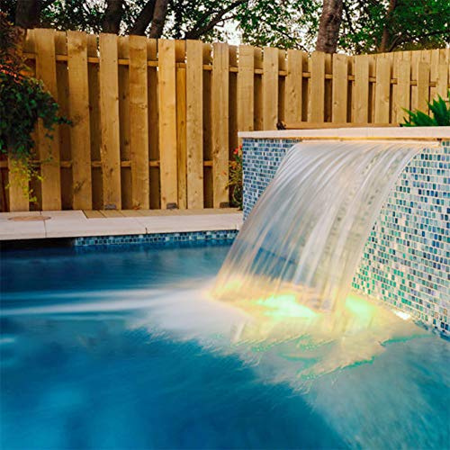 MNSSRN Modern Flowing Water Landscape Wall, Swimming Pool Stainless Steel Water Curtain Waterfall Indoor Side Wall Landscape Falling Water Waterfall,B,80