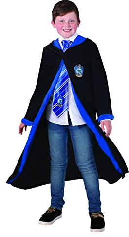 Rubie's - Officiell Harry Potter - Ravenclaw-klänning - barndräkt - 11–14 år gammal - svart huvtröja kostym - för halloween, karneval - julklappsidé