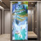 XAONUO 3D Türtapete Selbstklebend Türposter Wasserfall Pflanzen Landschaft 77X200Cm Abnehmbares Diy Vinyl Wasserdichte Selbstklebende Tür Wandtattoos Für Schlafzimmer Büro Badezimmer