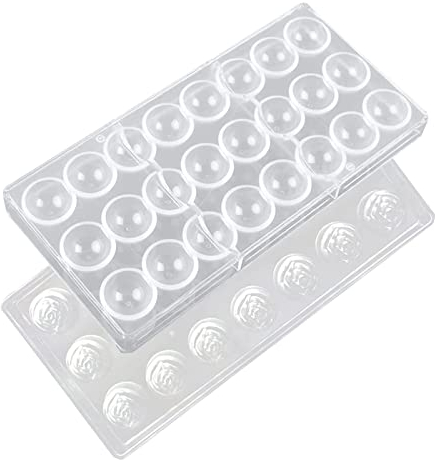 2 Stück Transparent Schokoladenform Loch Schokolade Form Pralinenform DIY Schokoladenformen Wiederverwendbare Schokolade Schokoladen formen Plastik Pralinenform für Chocoate Kuchen Süßigkeiten