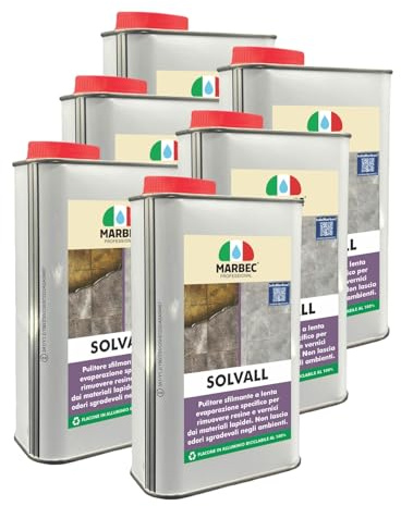 MARBEC SOLVALL 1LTX6PZ Pulitore sverniciatore sfilmante per materiali lapidei