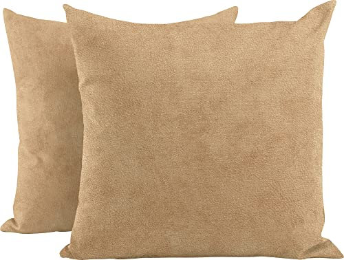 Erwin Müller Kissenhülle im 2er-Pack Wildleder-Optik beige Größe 50x50 cm
