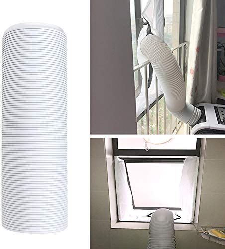 Tubo de Escape de Aire Acondicionado, 13cmx2M Tubo Corrugado Engrosado Con Rosca Plegable Y Estirable Antihorario Rosca Izquierda Manguera de Ventilación de Escape Calor de Ventilación de Escape Tubo