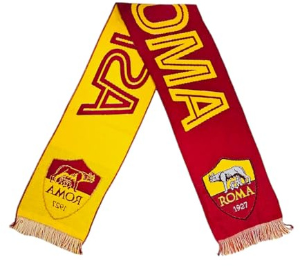AS Roma SCIARPA UFFICIALE JACQUARD WORDMARK GIALLO