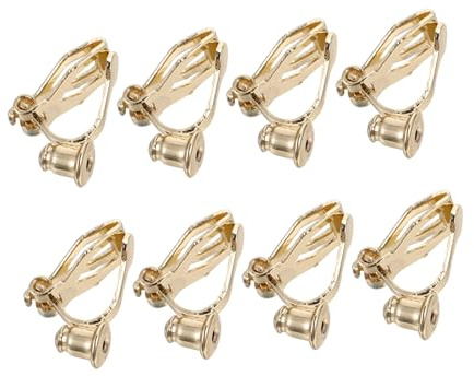 Convertidor de Ear Cuff Triangular para Pendientes sin Perforación 8 Piezas | Cobre Dorado, Accesorio DIY para Joyería, Fácil de Poner, para Hermana o Esposa