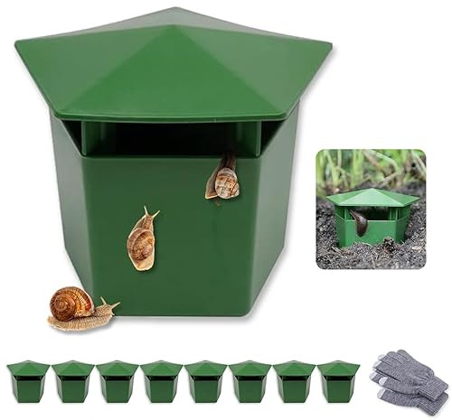 8 Unidades Trampa para Caracoles,Anti Caracoles y babosas, Fácil y Reutilizable,Protéger Les jardins et Les Cultures,Respetuoso con el Medio Ambiente para atrapar babosas