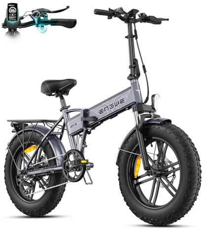 ENGWE Vélo Électrique Pliable, Batterie 48V 13Ah Amovible, Autonomie de 50-120 km，20'' ×4.0'' Fat Tire 7-Speed E-Bike for Any Terrain, EP-2 Boost