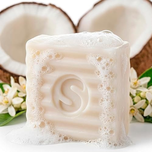 Jabón ROPA 100% Aceite de Coco Natural – Jabón para Ropa Íntima, Delicada y Bebé – Quitamanchas Artesanal Hipoalergénico y Vegano – Pastilla Sólida Sin Plástico (Zero Waste) 125g