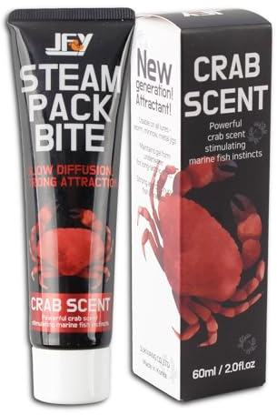CASTSTRIKE Fishing Attractant Gel for Bass Trout Catfish Strong Scent Bait Enhancer for Freshwater and Saltwater Boosts Strike Rate Easy Apply Long Lasting Formula (Crab)