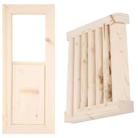 MuchLuckystar Panel de rejilla de ventilación de madera para sauna, rejilla de 8.3 x 6 pulgadas para circulación de aire de sala de vapor, ventilación de madera resistente al calor con acabado suave