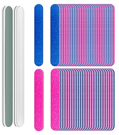 Lima per unghie monouso 180/240, Lime e buffer per unghie per unghie finte in acrilico naturale per uso domestico e in salone con tampone 100 pezzi