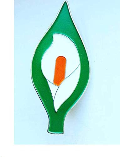 60mm Giant Easter Lily Enamel Pin Badge - Irish Republican Easter Rising Centenary FlagSuperstore