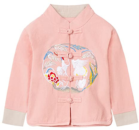 Mud Kingdom Toddler Boys Chinese Traditional Shirt Tang Jacket Cute Pink 3T