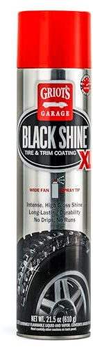 Griot's Garage Black Shine Tire and Trim Coating, Water-Resistant Dressing, Provides a High-Gloss Finish, Rain, and UV Protection, 10850, 21.5oz