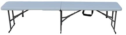 Solycarpa Banco Plegable 180x30 Tipo Maleta, Portátil y de Exterior, Jardín, Catering y Hostelería. Asiento Abatible y Auxiliar para Comedor y Camping.