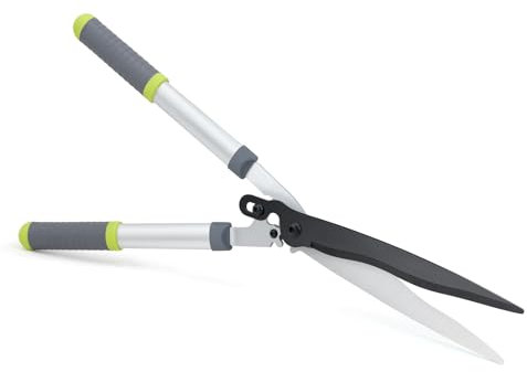 Altdorff Cortasetos y tijeras, tijeras de corte de setos manual con hoja SK-5 ondulada de 10 pulgadas, cortador de arbustos de jardín para recortar bordes y arbustos