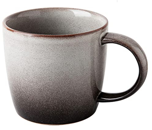 Biigming Taza de Café Cerámica Gris Taza de Té 350ml Apta para Lavavajillas y Microondas Hecha a Mano Asa Grande Mug Regalo para Oficina y Hogar(5)