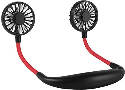 Generico Ventilatore da Collo, Ventilatore Portatile da Collo, Mini ventilatore USB Ricaricabile Mani Libere, Ventilatore da Tavolo con 3 velocità per Ufficio, Casa, Aria Aperta Viaggi Sport